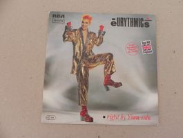 Single brit. Pop Duo Eurythmics 1983 Top Hit Right by your..