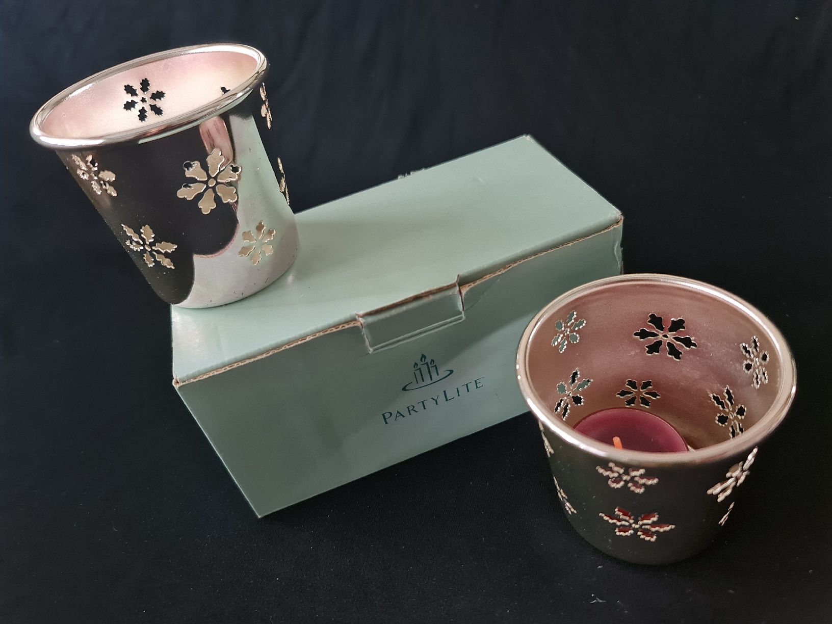 Partylite Portacandele: Partylite Teelichthalter Winterzauber 2er Set, Silber – Nuovo (secondo la descrizione) da Weier im Emmental venduto da tamarabichsel
