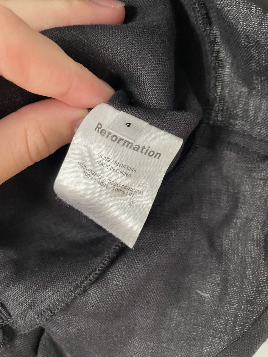 Reformation Top: reformation leinen schwarzes top – Nuovo (secondo la descrizione) da Zürich venduto da M500ZH 3