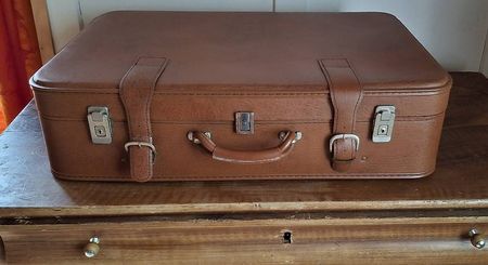 Grosser Vintage Reisekoffer 50er/60er Jahre braun