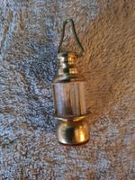 Messing Lampe-Laterne mit Glasscheiben fürs Puppenhaus