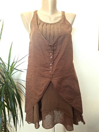 Haut long Asymétrique - ÉLIANE ET LÉNA – Style Bohème -Gr. S