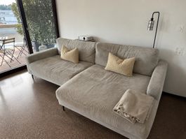Wohnlandschaft Cord beige guter Zustand