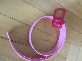 Ceinture caoutchouc rose Tie-ups