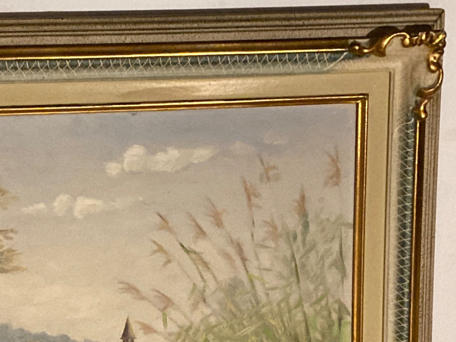 Dipinti: F. Mathys Landschaftsgemälde signiert mit Fluss, Baum, Boot – Usato da Hirzel venduto da pjn_d7xp 4