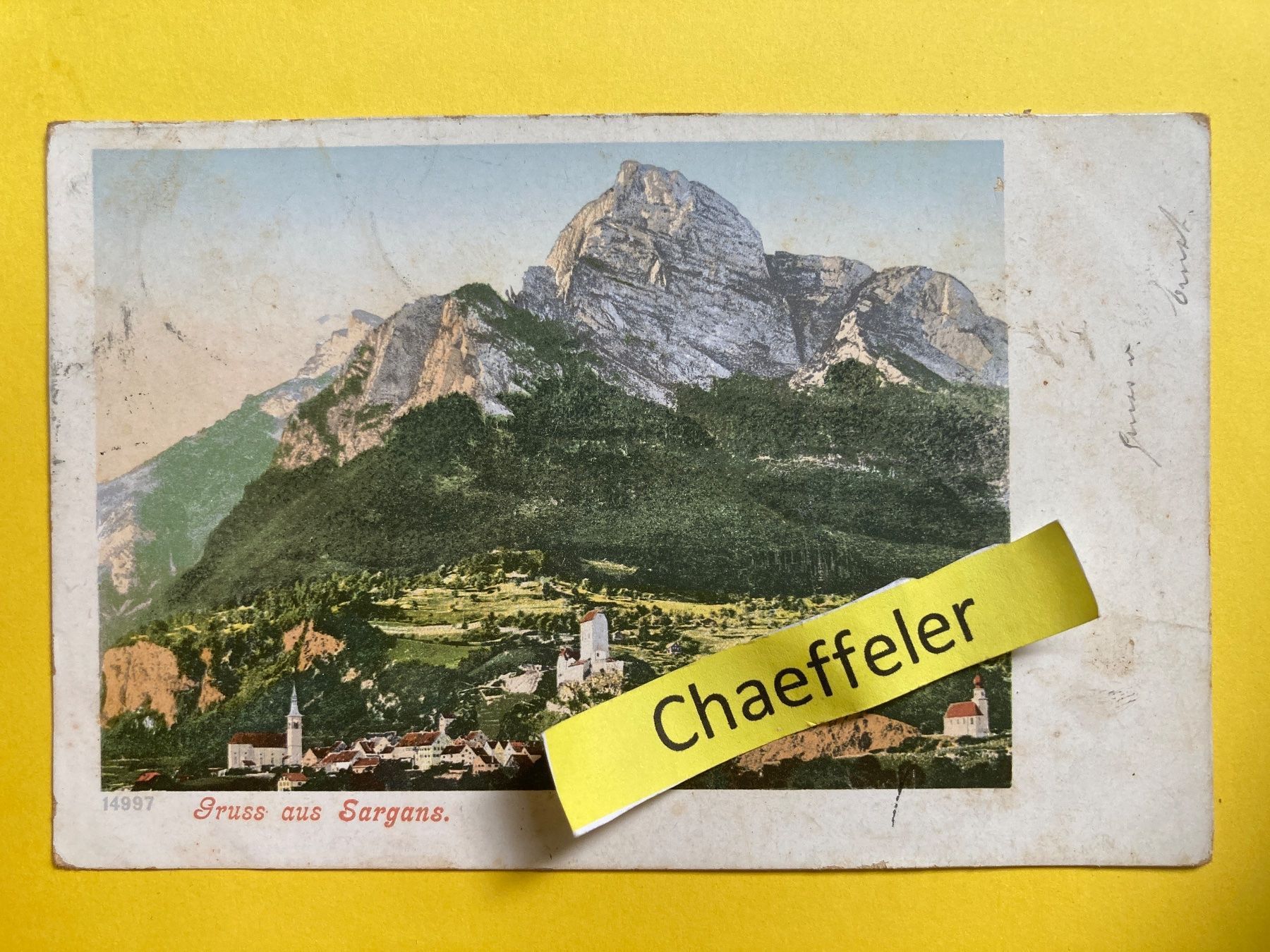 Cartoline postali: 1910 Gruss aus Sargans – Usato da Zürich venduto da Chaeffeler
