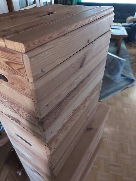 Caisses de transport: 4 stabile Holzkisten mit Deckel – D'occasion à Winterthur par Sasyon