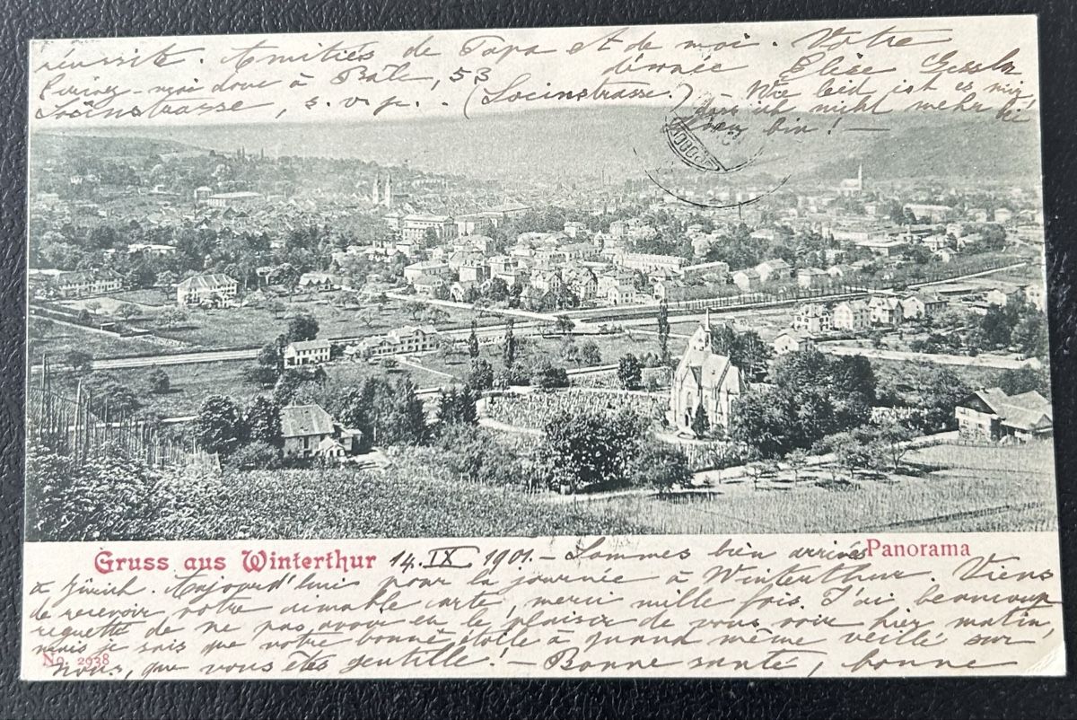 Cartoline postali: Gruss aus Winterthur 1901 – Usato da Horw venduto da Tellbub