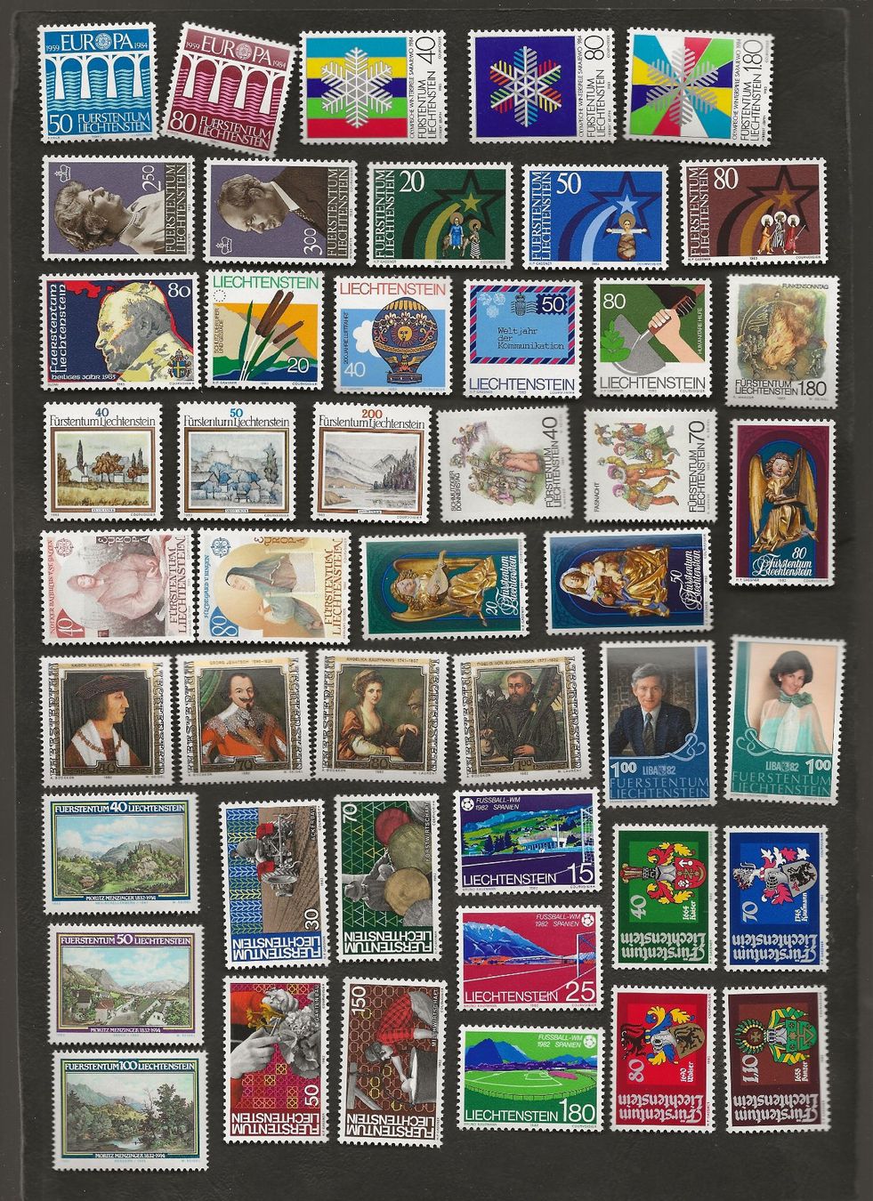 Tutti i francobolli: 126 Marken Liechtenstein postfrisch – Usato da Au ZH venduto da xelagreb01 2