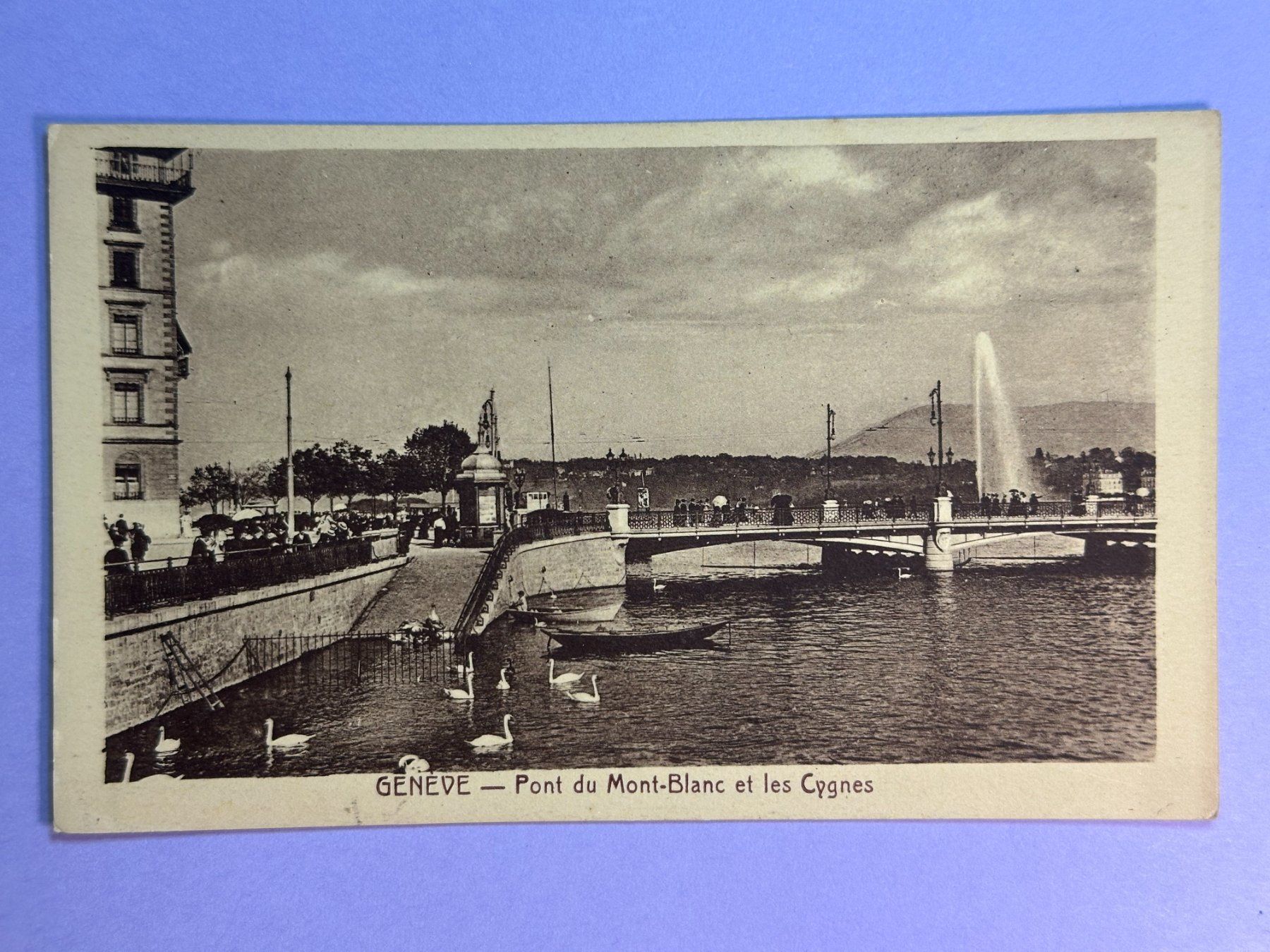 Ansichtskarten: Genève, pont du Mont-Blanc – Gebraucht aus Steg VS von danwer74