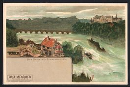Schaffhausen, Partie am Rhein, Reklame T