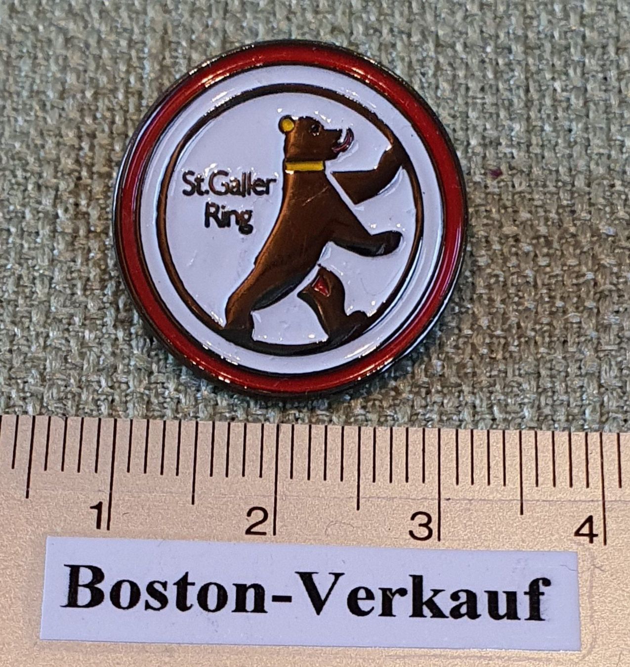 Placchette & Badge: A188 - Pin  St. Galler Ring / Bär – Usato da Reinach BL venduto da Boston-Verkauf 1
