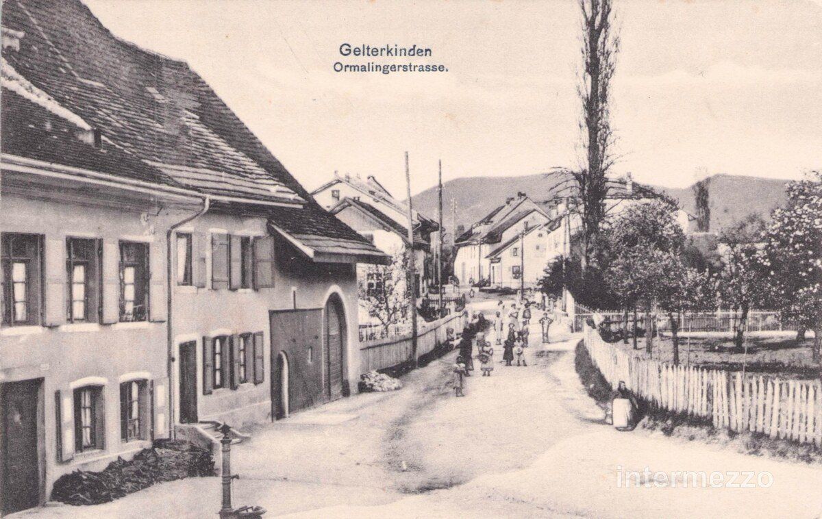 Cartoline postali: Gelterkinden BL // ca. 1910 Ormalingerstrasse – Usato da Basel venduto da intermezzo12