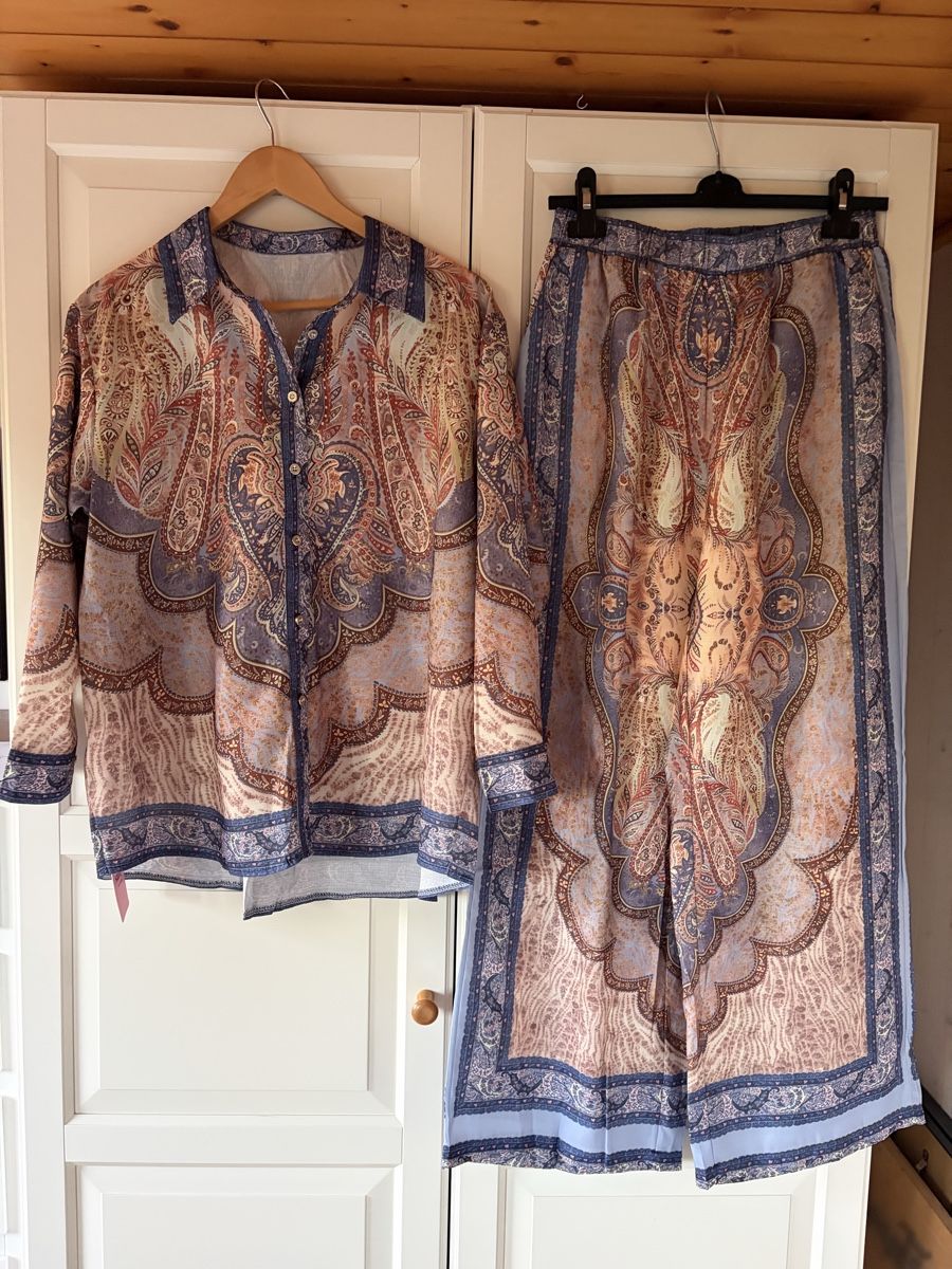 Jumpsuits: Linen Blend Blouse & Pants – Neu (gemäss Beschreibung) aus St.Josefen von lop_lh8d 1