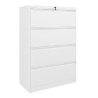 Aktenschrank mit 4 Schubladen weiss - Gratis Versand