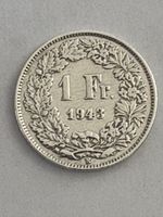 1 Fr. 1943 Helvetia Muenze Schweiz guter Zustand