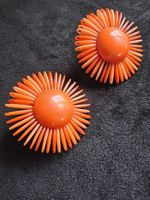 Vintage TOP Orange trendige 60er Ohrclips