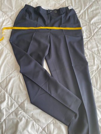 DelMod Hose, dunkelblau, Gr. 44, 43% Schurwolle, wenig Elast