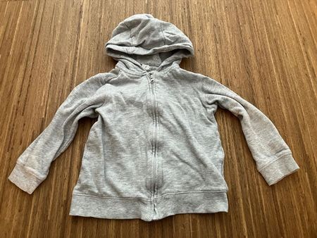 Graue Kinder-Jacke mit Kapuze, Grösse 92, H&M