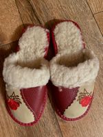 Lammfell Pantoffeln Schlappen Schuhe 38 Stickerei Finken