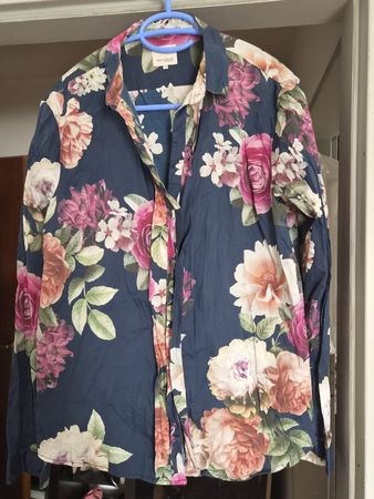 Henry Cotton's, blumige Bluse Gr. 48