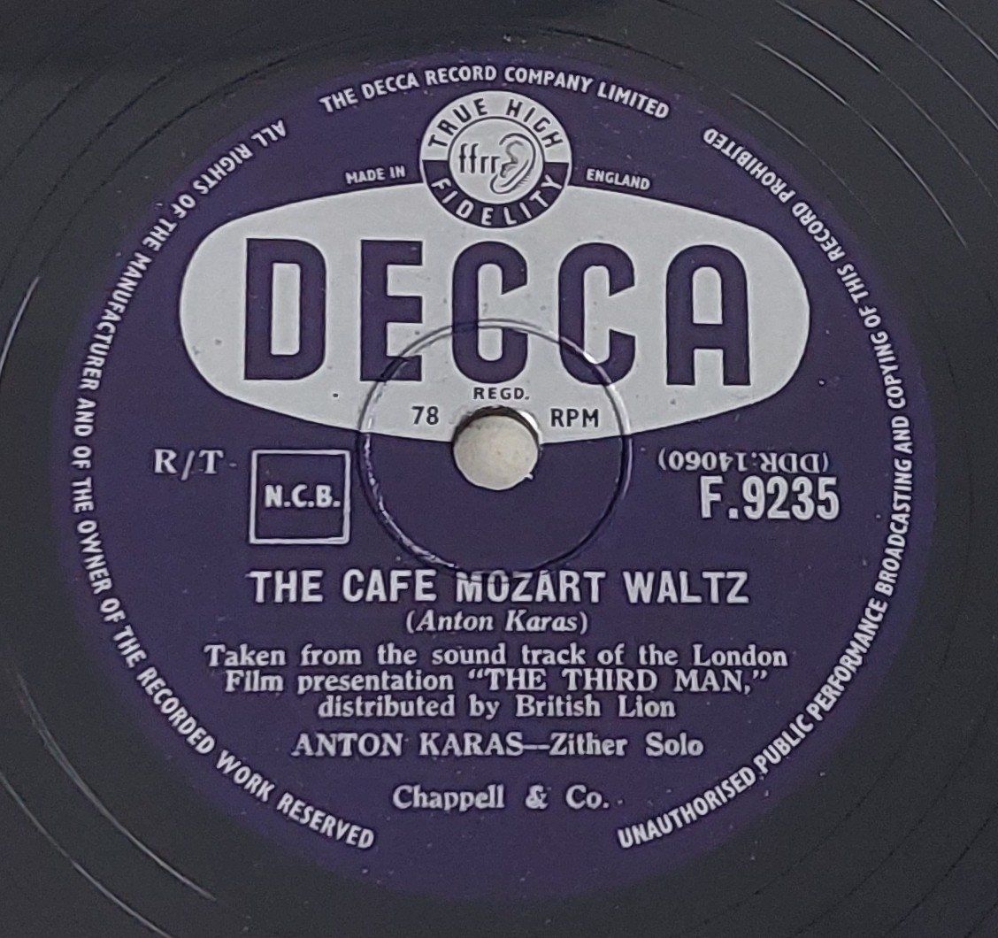 Dischi in vinile: DECCA Schellackplatte 'The Harry Lime' Theme – Usato da Uitikon Waldegg venduto da Boots15 2