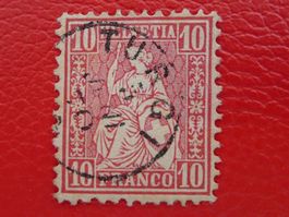 1867, Nr.38 mit FINGERHUT-Stempel von TURGI: 5.JUILLET.1870