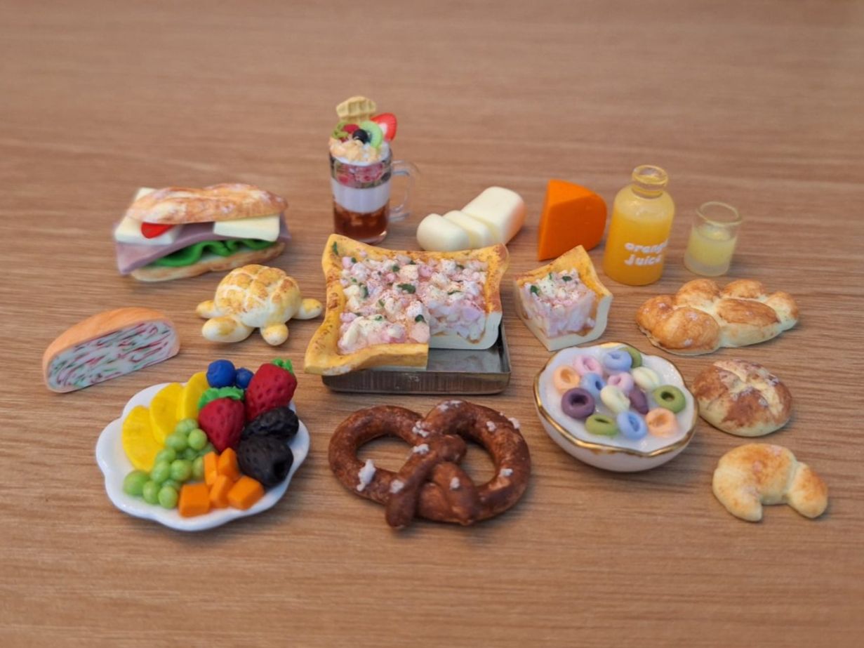 Case e mobili per bambole: Puppenhaus Brunch Set – Nuovo (secondo la descrizione) da Zürich venduto da HandmadeTinyFood 2