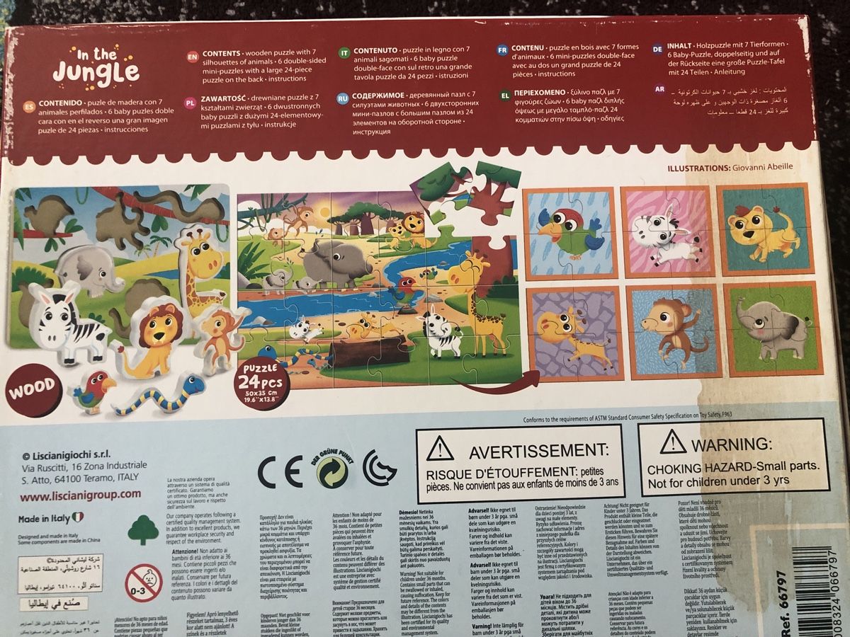 Puzzle: Puzzle Holz und Karton und Tiere – Usato da Luzern venduto da Portfino 1