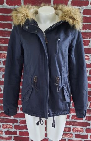 H&M Parka mit Teddyfutter Anthrazit 34