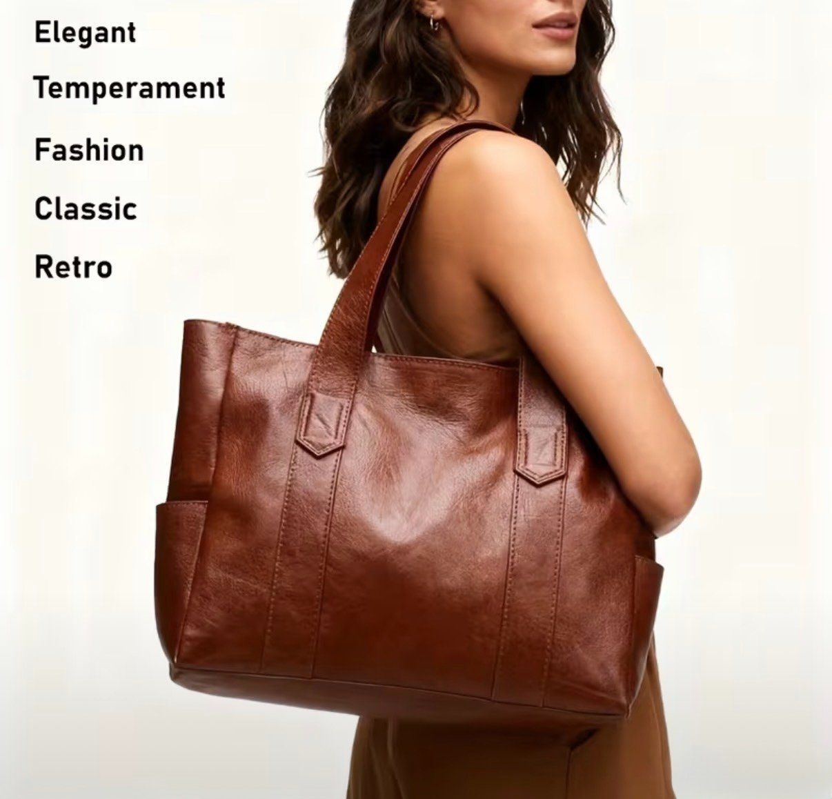 Borse da donna: Sac cabas vintage marron – Nuovo e nell'imballaggio originale da Thônex venduto da BrYu 3