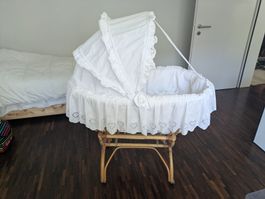 Berceau Bébé vintage Rotin