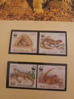 WWF Timbres Tuatara Nouvelle-Zélande - Raretés WWF