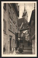 AK Basel, Strassenpartie Totengasse
