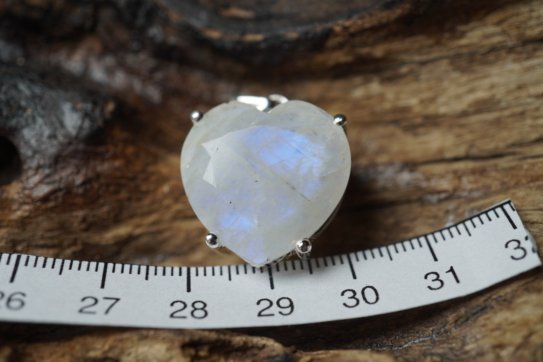 Ciondoli: Mondstein Herz   Facettiert      Anhänger   925 Silber – Nuovo e nell'imballaggio originale da Balgach venduto da top_silver 1