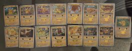Lot de 15 cartes Pokémon Pikachu collection 30 ans. NM