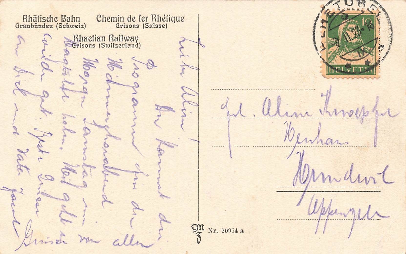 Cartoline postali: Klosters silvrettagruppe – Usato da Biasca venduto da Blenio71 1