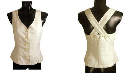 Top von Maria Leone, beige, Leinen + Baumwolle, Gr. 36