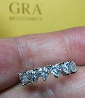 Bague argent avec diamants de moissanite 2,1 ct certifié GRA