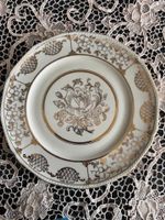 Edler Bavaria-Teller mit Golddekor – 26 cm floral verziert