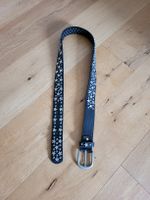 Gürtel Leder, BEST EMILIE, Sterne Niete, 100cm