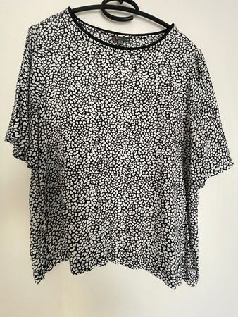 Street One Bluse Gr. 38 schwarz/weiss