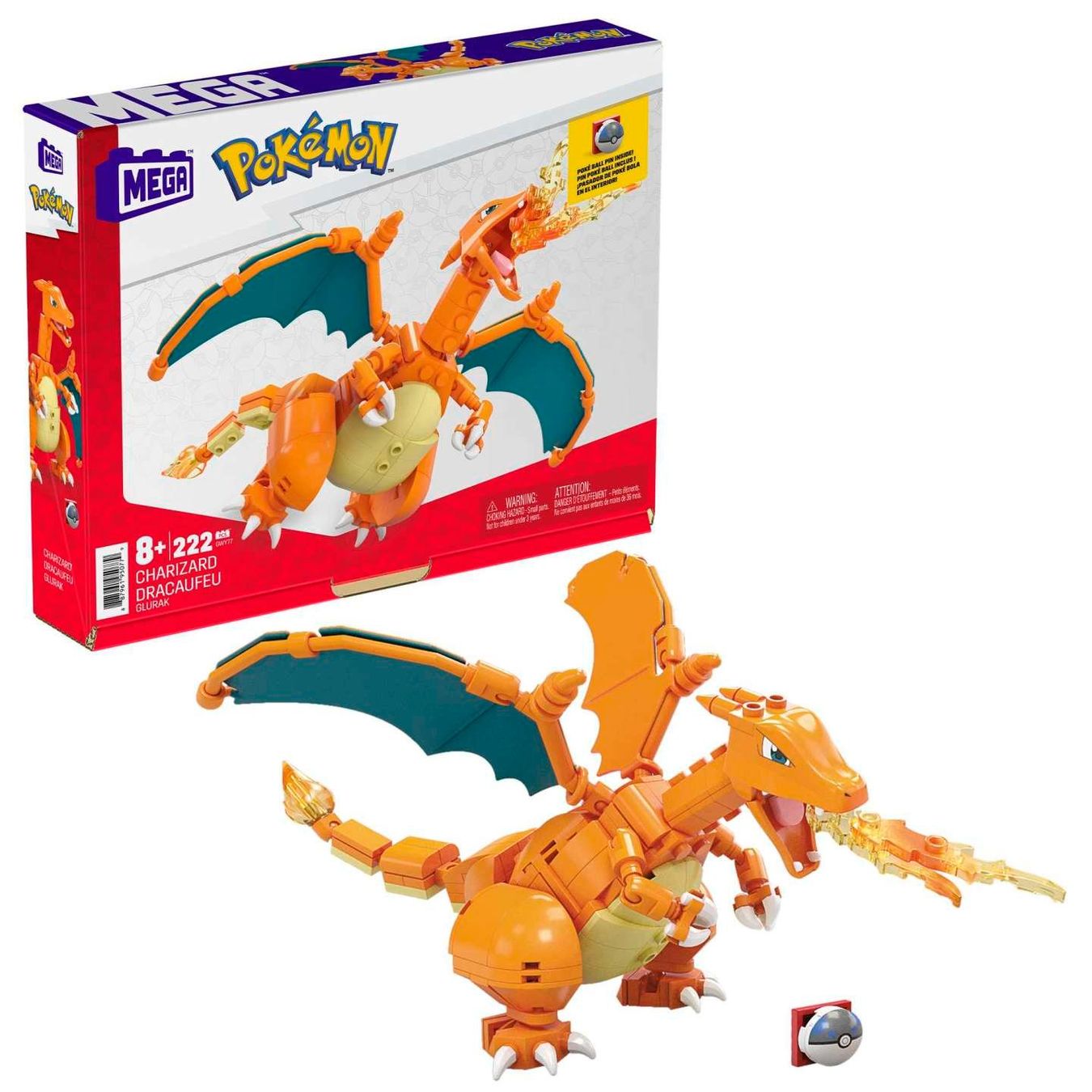 Mega Baukästen: Mega Construx Pokémon Glurak GWY77 – Neu und originalverpackt aus Basadingen von NekoBricks