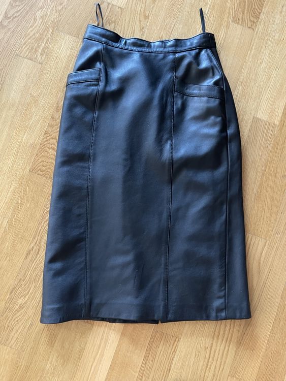 Gonne: Rock Schicker Lederrock, schwarz, Gr. 38 – Usato da Rüschlikon venduto da leo_mwz2 1