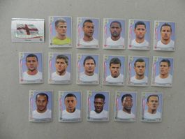 Panini Fussball WM Brasil 2014  England  17 Stück 298 - 316