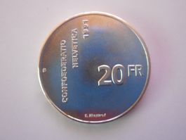 20 Fr. Silber 1991 - 700 Jahre Eidgenossenschaft