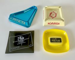 🚬 Rare lot de 4 cendriers horlogerie / montres vintage 🚬