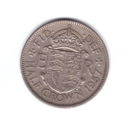 Britische Half Crown Münze Von 1961 - Zirkuliert & Authentisch, Perfekt Für Sammler