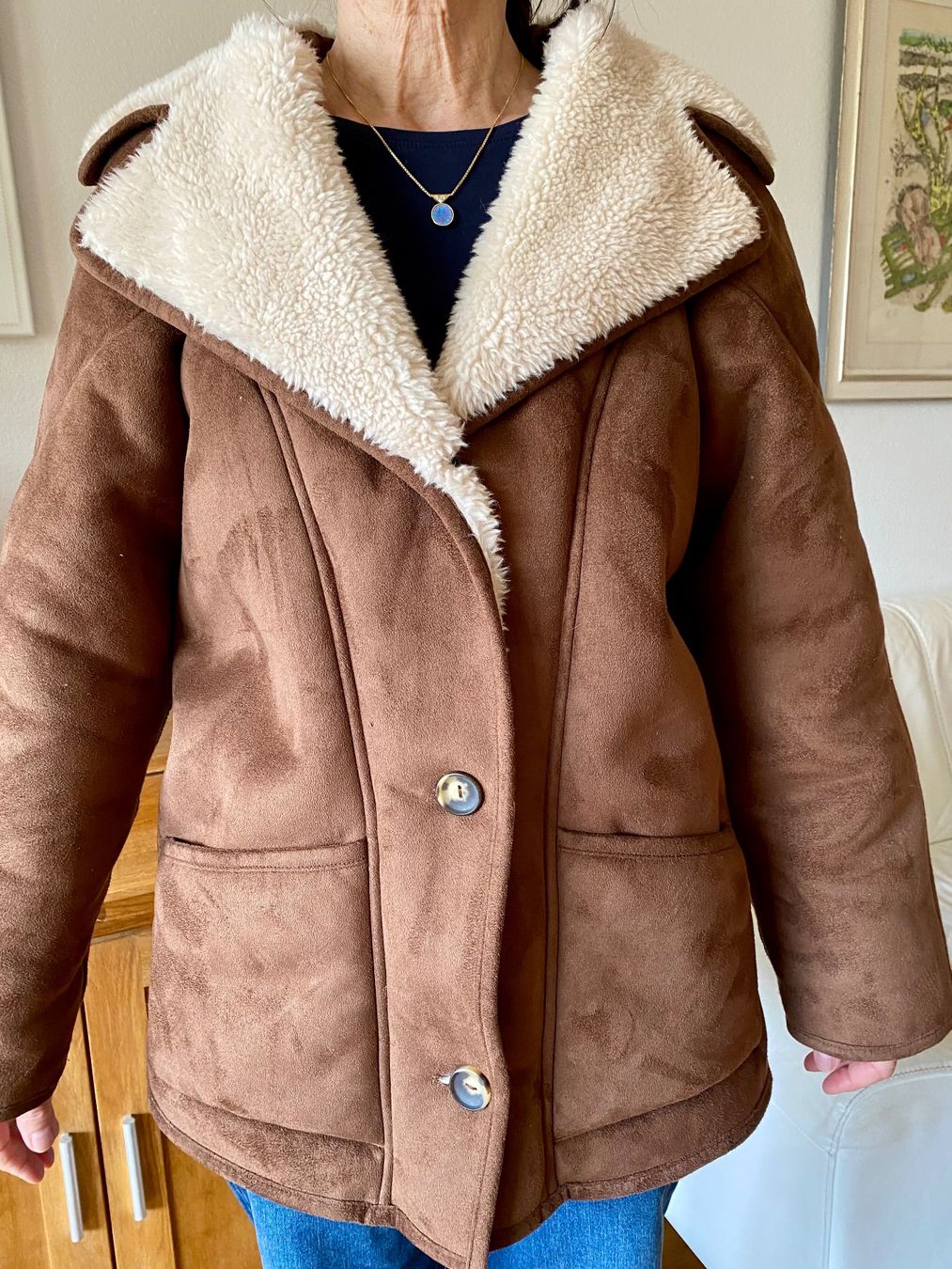 Giacche: Winterjacke aus Wildlederimitat – Usato da Luzern venduto da i-love-guacamole 1