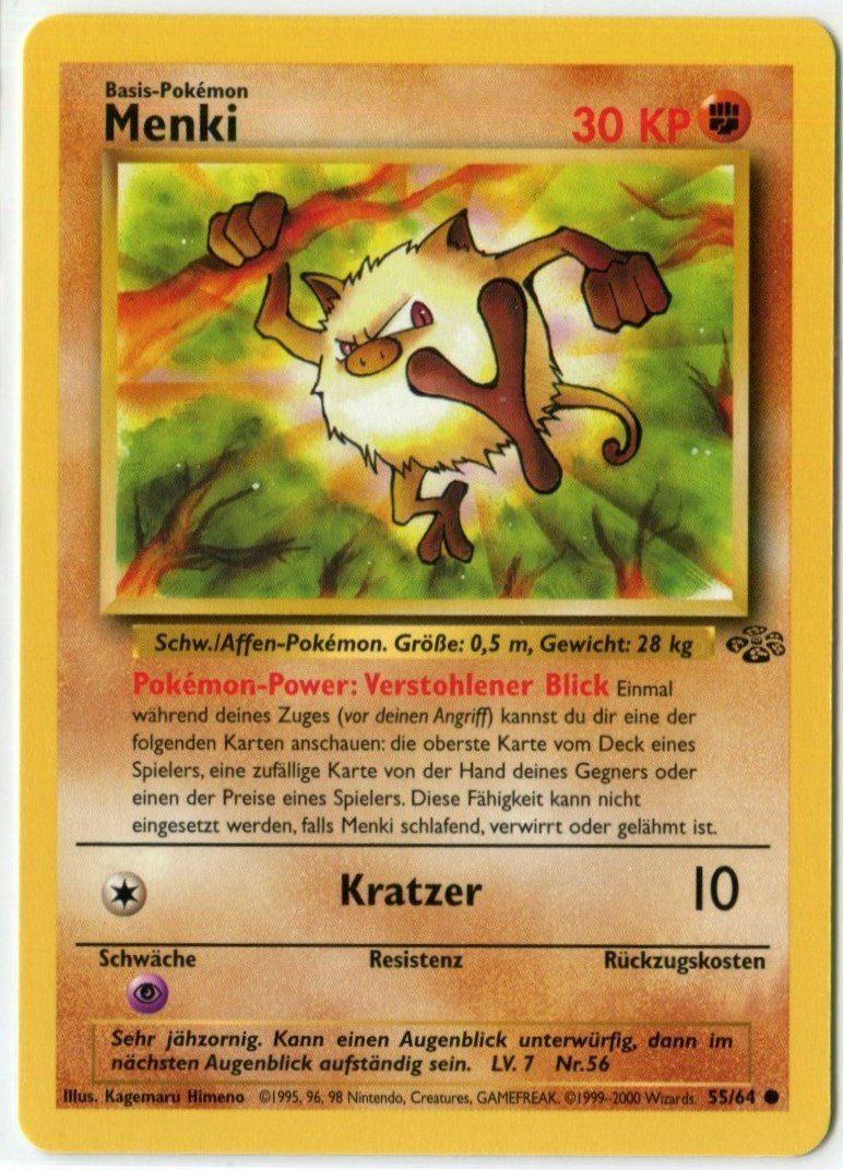 Pokémon Sammelbilder & Trading cards: Menki Dschungel 55/64 Deutsch Mint – Neu (gemäss Beschreibung) aus Dornach von Deco89